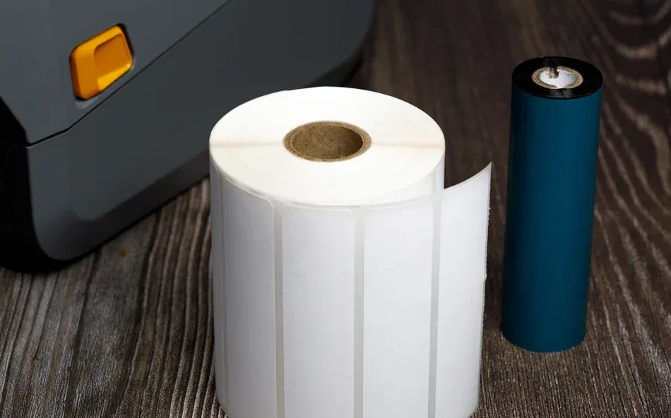 1 inch core thermal transfer labels with mobile printer setup