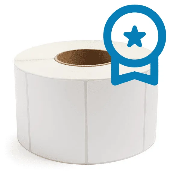 4" x 3" White - Direct Thermal Labels - 3" Core (No Perf) - PET Liner