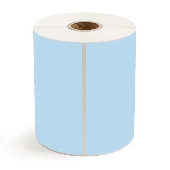 4" x 6" Blue - Direct Thermal Labels - 1" Core