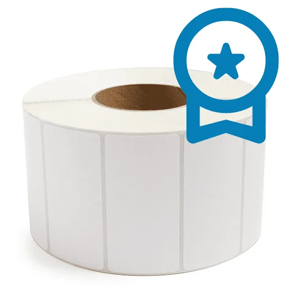 4" x 2" White - Thermal Transfer Labels - 3" Core (No Perf) - PET Liner