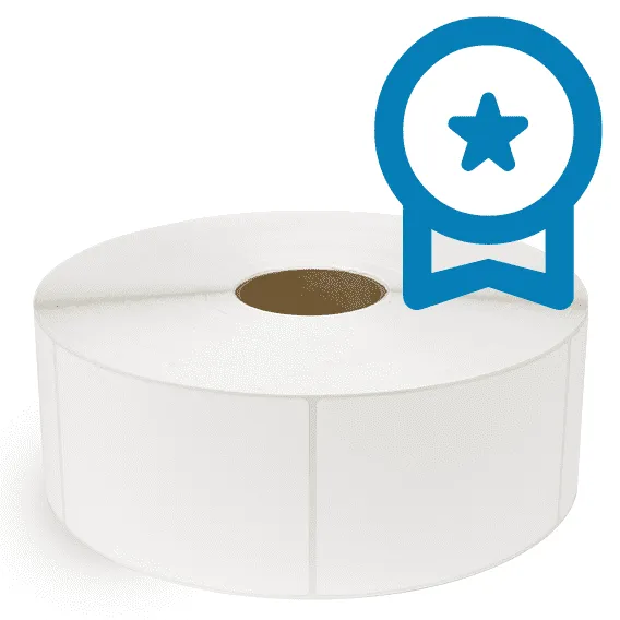 4" x 6" White - Thermal Transfer Labels - 3" Core / 12" Outer Diameter (No Perf) - PET Liner