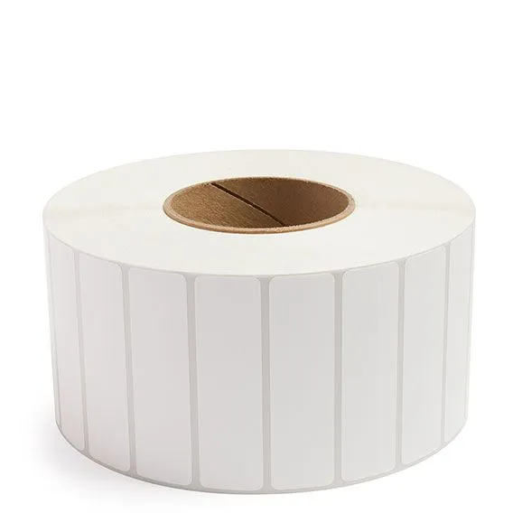 3.5" x 1" White - Thermal Transfer Labels - 3" Core