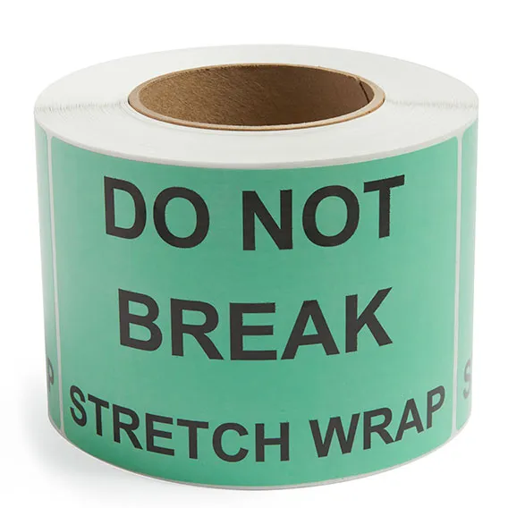 Do Not Break Stretch Wrap - Preprinted Labels