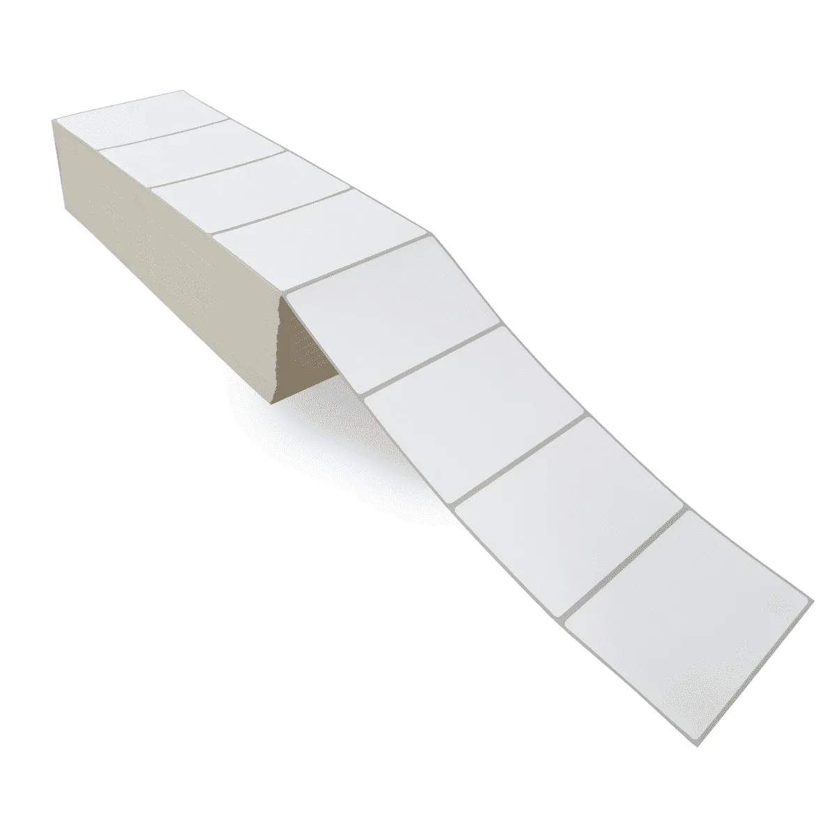 5" x 3" White - Thermal Transfer Labels - Fanfold