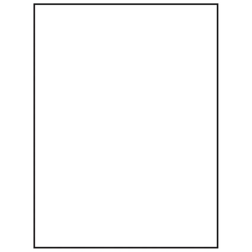 8.5" x 11" White Rectangular Sheet Labels