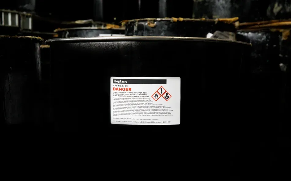 rolls of different label materials