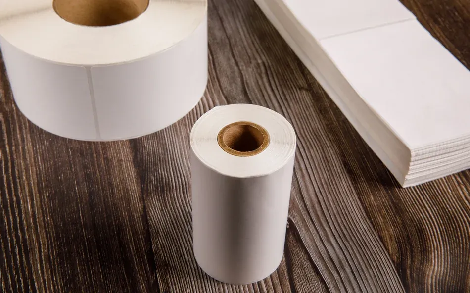 2 rolls and a stack of sheet labels