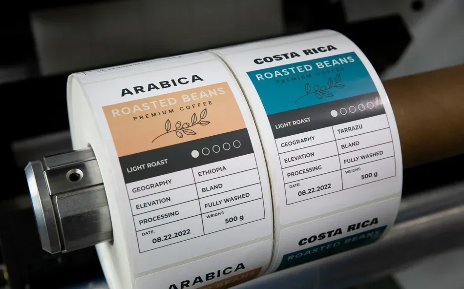 sheet with multiple label designs