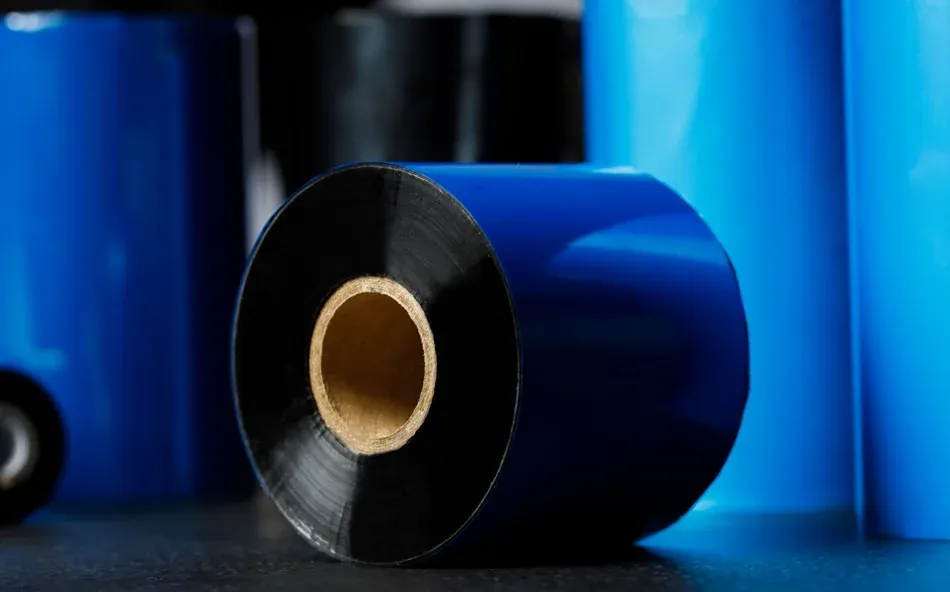 a resin ribbon in front of others