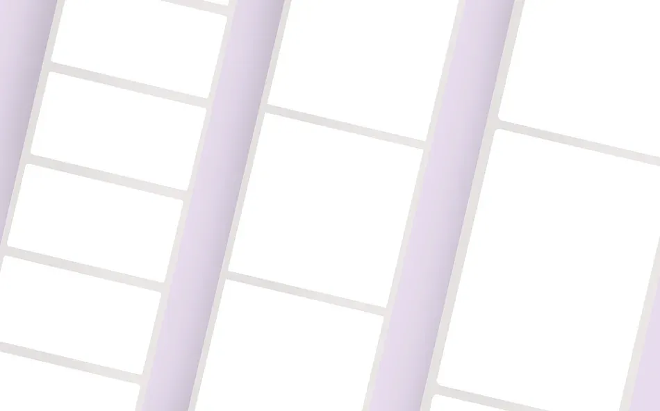 3 different sheets of labels of different shapes