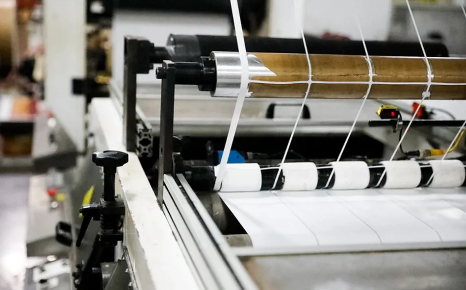 Die cutting equipment cutting labels to precise specifications