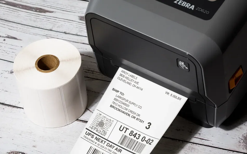 3 different sheets of labels of different shapes