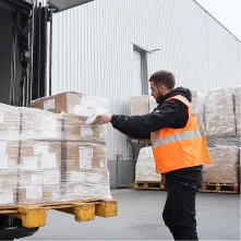 a fork lift in a factory